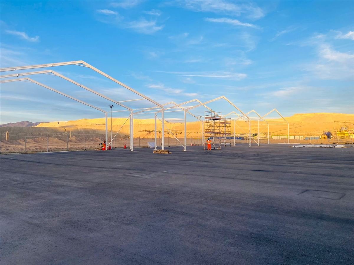 Estructura metálica montada en terreno — DG Ingeniería