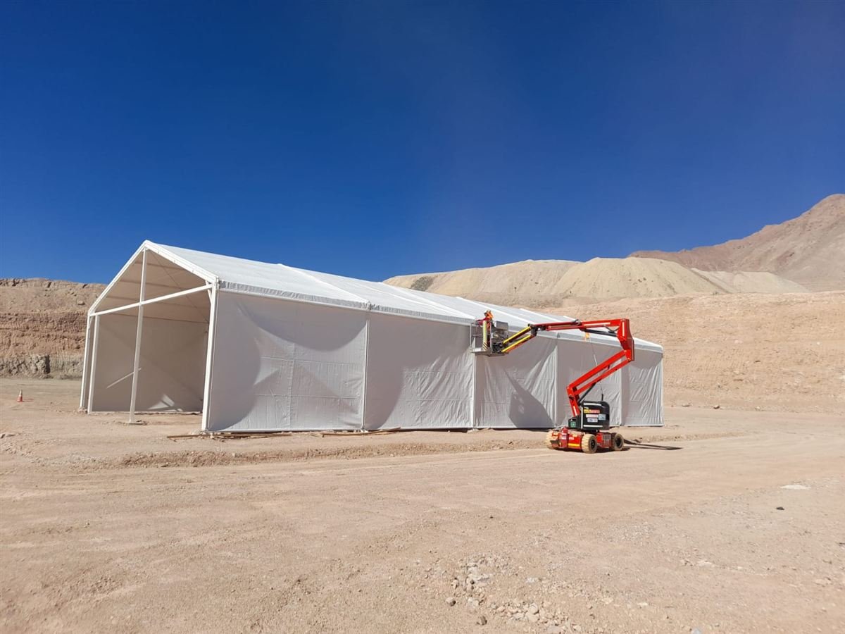 Estructura terminada con cubierta instalada — DG Ingeniería