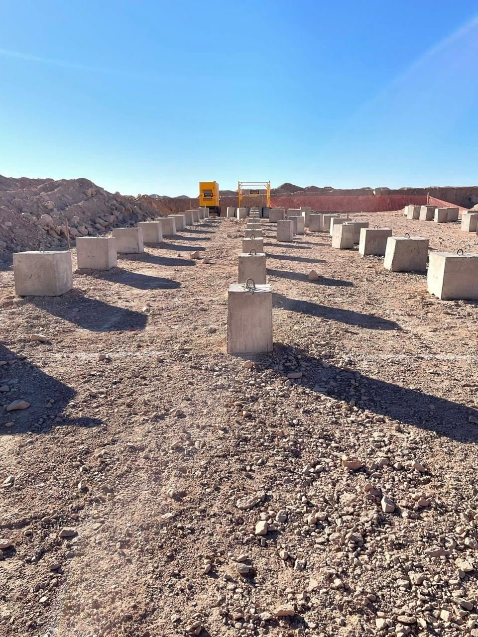 Fundaciones de hormigón ejecutadas en faena — DG Ingeniería