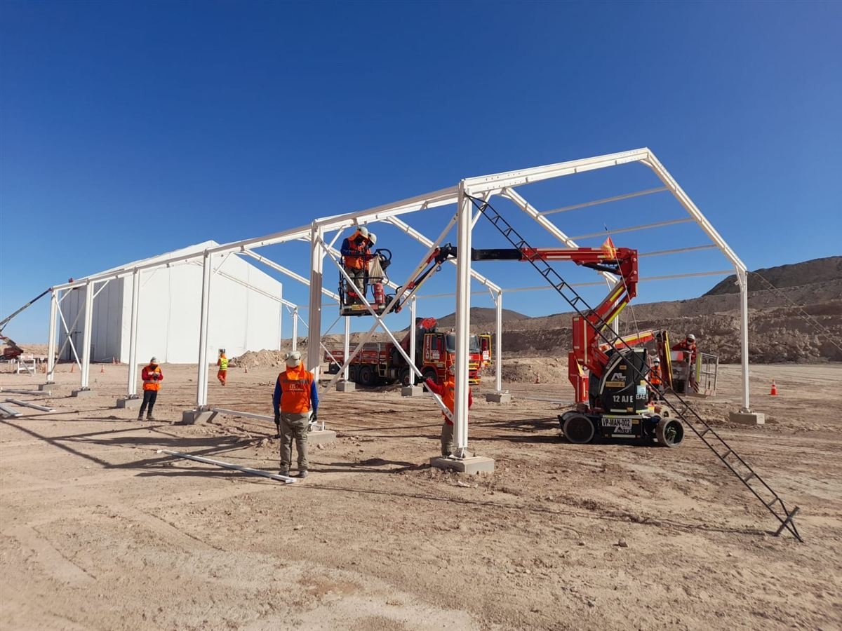 Avance de montaje de estructura metálica — DG Ingeniería